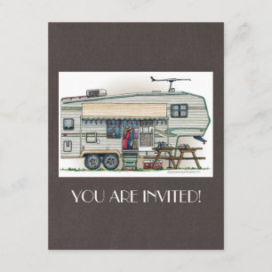 Convite Reboque de Viagem para Campanha de Quinto Roda com