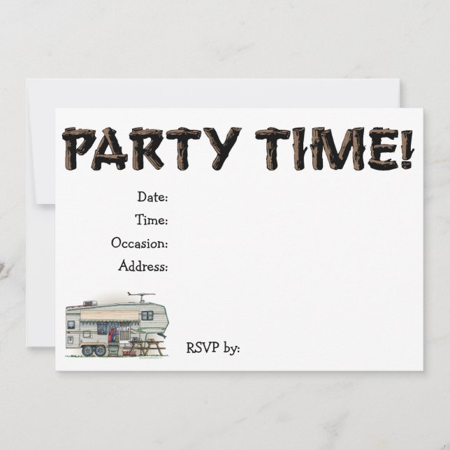 Convite Reboque de Viagem para Campanha de Quinto Roda com (Frente)