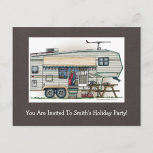 Convite Reboque de Viagem para Campanha de Quinto Roda com