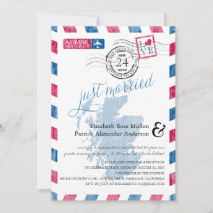 Convite Receção de correio aéreo antigo Escócia