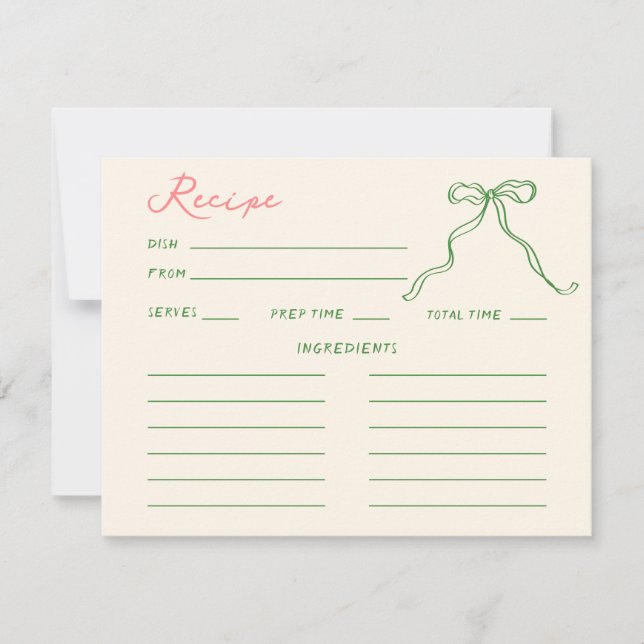 Convite Receita de Chá de panela Quirky manuscrito Whimsic (Frente)