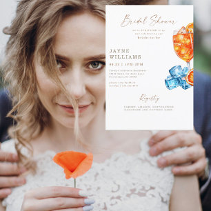 Convite Receita de Spritz Aperol Chá de Noiva