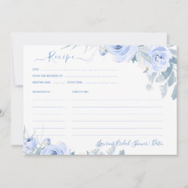 Convite Receita do Chá de Noiva ArtsApp H2 Rosas Azul Poei