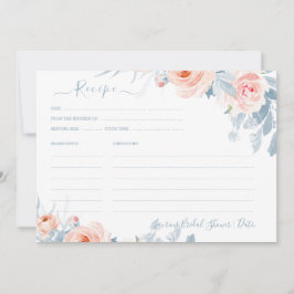 Convite Receita do Chá de panela de Rosas Rosa Espelhadas 