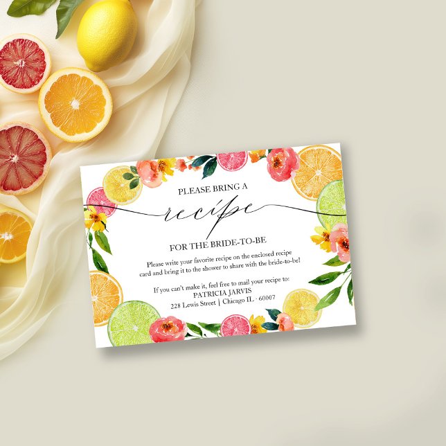 Convite Receita Pedida para Chá de Noiva de Main Squeeze C (Criador carregado)