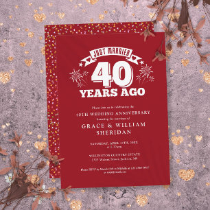 Convite Recem casados 40º Aniversário de Casamento