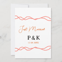 Convite Recém-casados adicionar nome da data da borda vint