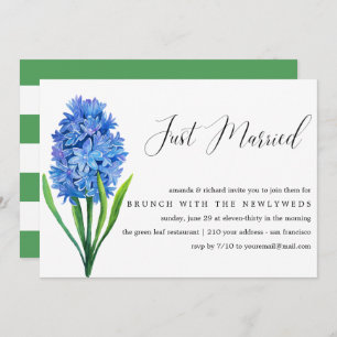 Convite Recem casados Azul Hydrangea posto brunch