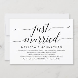 Convite Recém-Casados, Celebração de Fuga para Casar 