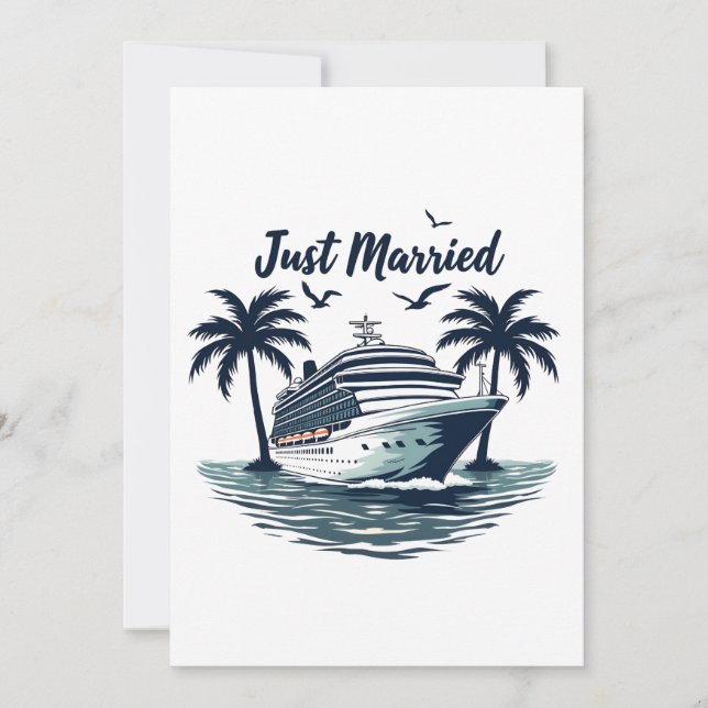 Convite Recem casados Cruising Summer Weding Esposa (Frente)