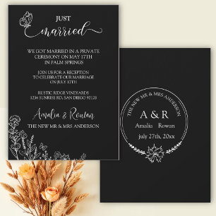 Convite Recem casados de Casamento das Flores do Meadow