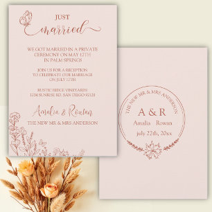 Convite Recem casados de Casamento das Flores do Meadow