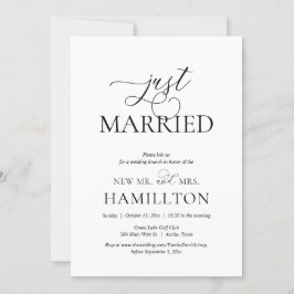 Convite Recem casados, Posto de casamento Brunch Elopement