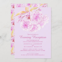 Recepção à noite púrpura de primavera brilhante