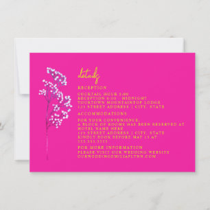 Convite Recepção Acomodação Casamento Rosa Quente