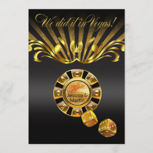 Convite Recepção Art Nouveau Vegas   dourado preto