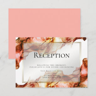 Convite RECEPÇÃO   Cores de Outono em Aquarela Abstrata 6