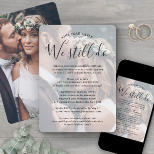 Convite Recepção de Aniversário de 2 Fotos Nós Ainda Fazem