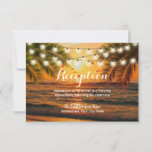Recepção de Casamento à Beira da Praia no Pôr do S