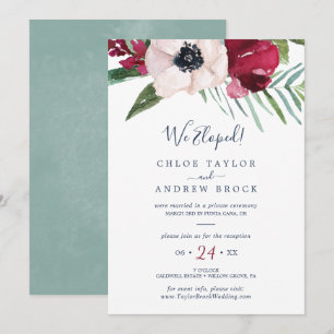 Convite Recepção de Casamento ao Ar Livre Brisa Tropical
