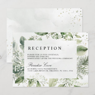 Convite Recepção de casamento Botânica Eucalipto Azul Dust