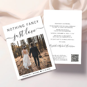 Convite Recepção de casamento casual de código QR de foto 