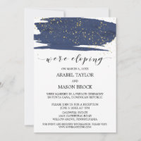 Recepção de Casamento Civil Naval e Dourado em Aqu