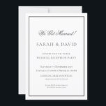 Convite Recepção de Casamento Clássica em Preto e Branco<br><div class="desc">Convite para Recepção de Casamento Clássica em Preto e Branco.</div>