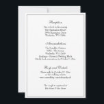Convite Recepção de Casamento Clássica Preta e Branca Eleg<br><div class="desc">Personalize nossa recepção de casamento preta e branca elegante,  RSVP e cartão de detalhes incluso. Todo o texto e fontes podem ser modificados. Convites,  save the date,  lembranças de casamento e etc.,  coordenados também estão disponíveis em nosso conjunto de casamento na Loja Shower of Roses.</div>