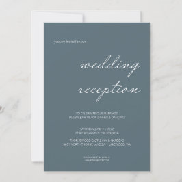 Convite Recepção de Casamento com Caligrafia Elegante