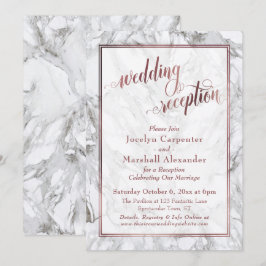 Convite Recepção de Casamento com Caligrafia em Dourado Ro