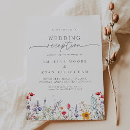Convite Recepção de Casamento com Flores Silvestres Colori