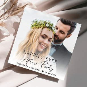 Convite Recepção de Casamento com Foto Moderna