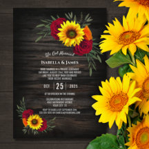 Recepção de Casamento com Girassóis e Rosas em Mad