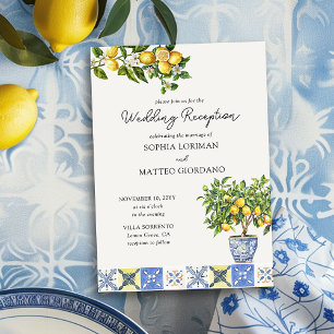 Convite Recepção de Casamento com Inspiração Italiana no L