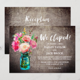 Convite Recepção de Casamento com Jarrão Rústico e Flores