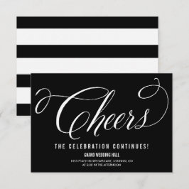 Convite Recepção de Casamento com Letra Elegante Mr. & Mrs