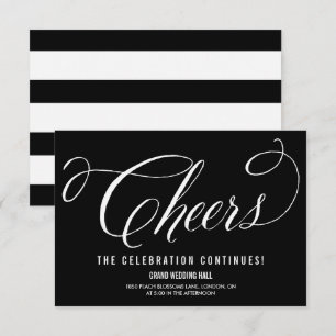 Convite Recepção de Casamento com Letra Elegante Mr. & Mrs