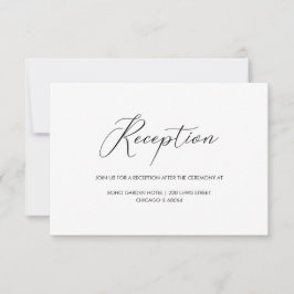 Convite Recepção de Casamento com Letra Manual Chic