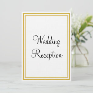 Convite Recepção de Casamento com Monograma Dourado Branco