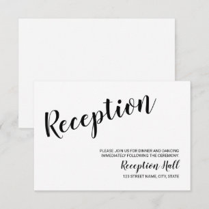 Convite Recepção de Casamento com Rótulo Moderno Minimalis