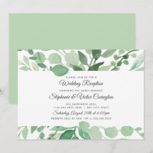 Recepção de casamento com verde aquarelado exubera