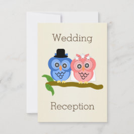 Convite Recepção de Casamento Cor de Champanhe da Owl Desi