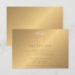 Convite Recepção de casamento Dandelion de textura do Ou