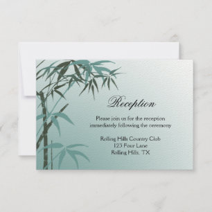 Convite Recepção de casamento de Bambu Natural com Gradien