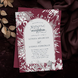 Convite Recepção de casamento de Borgonha de Arco com Quad