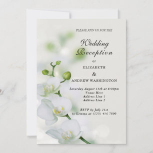 Convite Recepção de casamento de Brilhantes Orquídeas