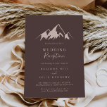 Convite Recepção de Casamento de Campo Limpo de Montanha<br><div class="desc">Este convite claro para a recepção de casamento de um país da montanha é perfeito para uma festa de elopeamento poste. O design apresenta uma coloração aquática idílica, montanha bege. As placas RSVP são vendidas separadamente ou você pode usar os detalhes RSVP na parte traseira ou na parte inferior da...</div>