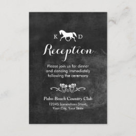 Convite Recepção de Casamento de Cavalo Elegante