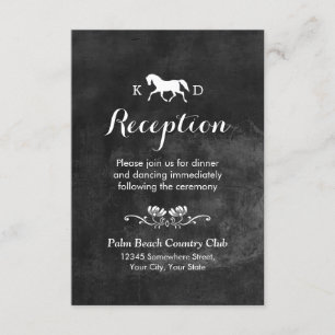 Convite Recepção de Casamento de Cavalo Elegante